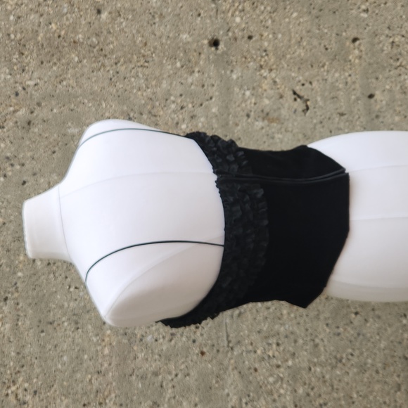 vintage 90s black velvet bustier - Picture 7 of 10